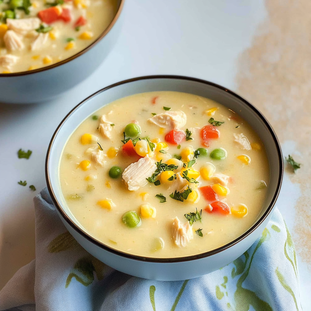 Recipe preparation for Crockpot Chicken Corn Chowder