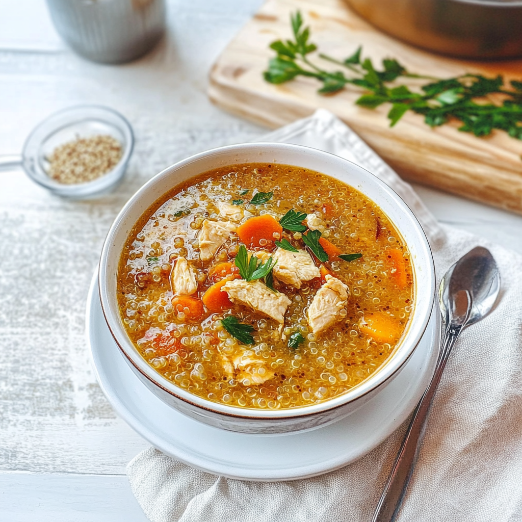Recipe preparation for Chicken Quinoa Soup