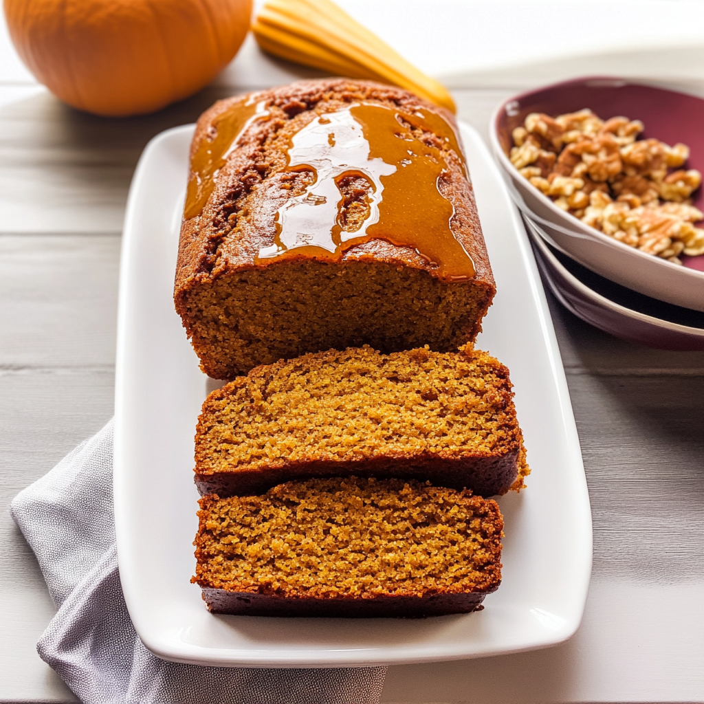 Recipe preparation for spiced pumpkin bread