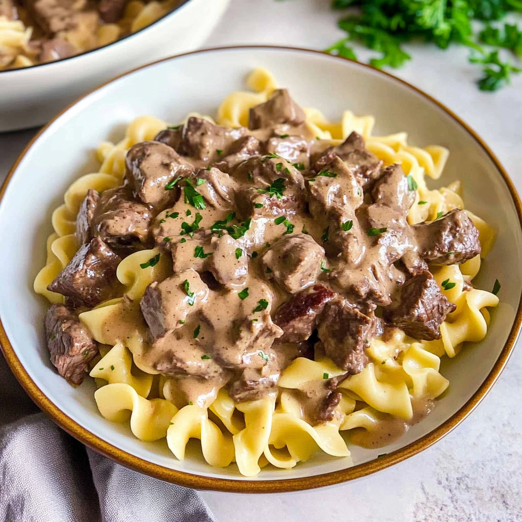 Recipe preparation for Instant Pot Beef Stroganoff