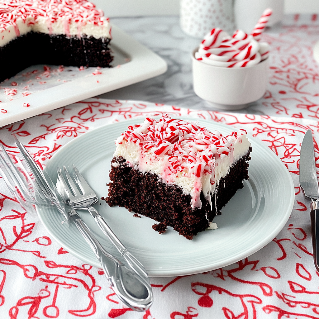 Recipe preparation for Chocolate Peppermint Cake