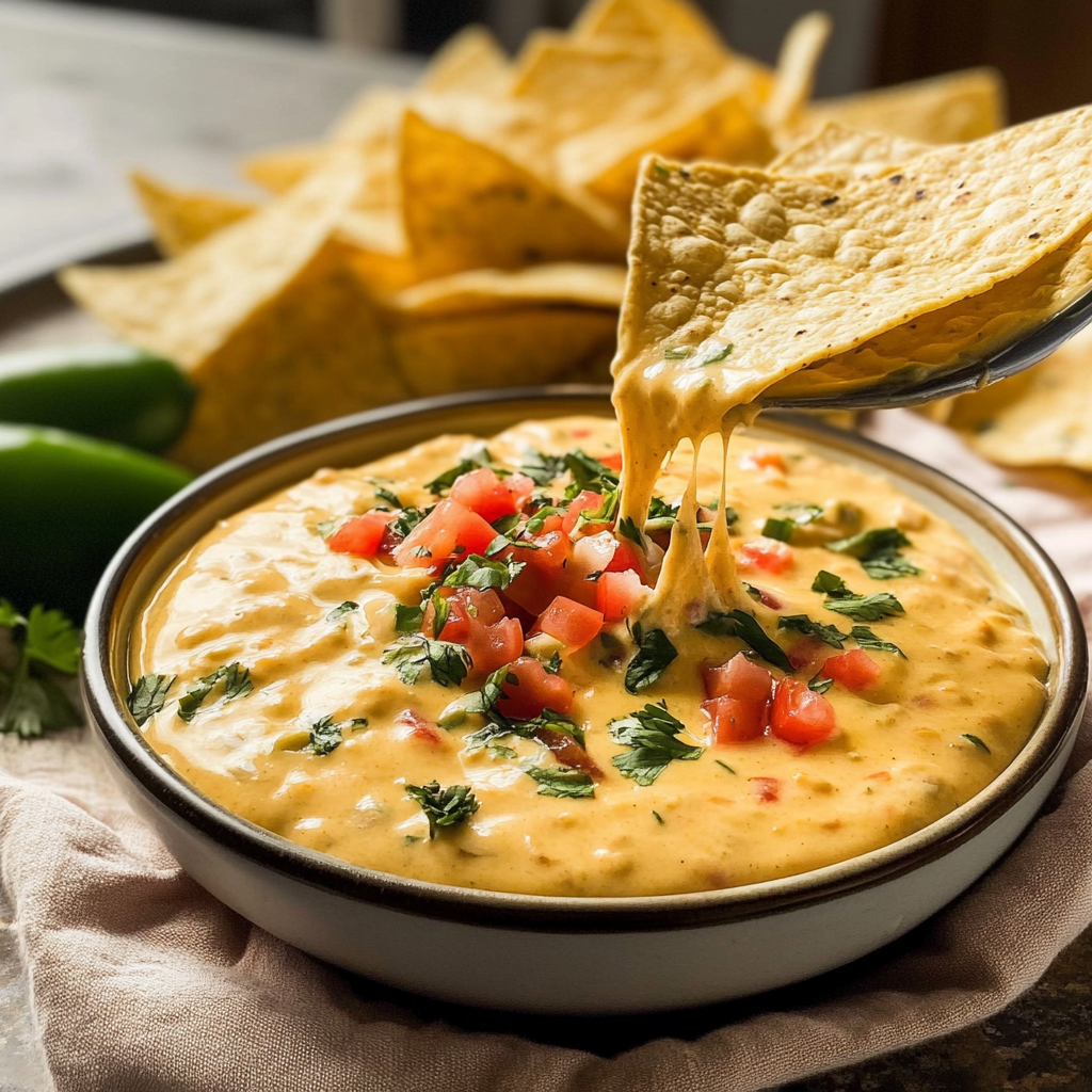 Recipe preparation for Creamy Rotel Ranch Queso Recipe