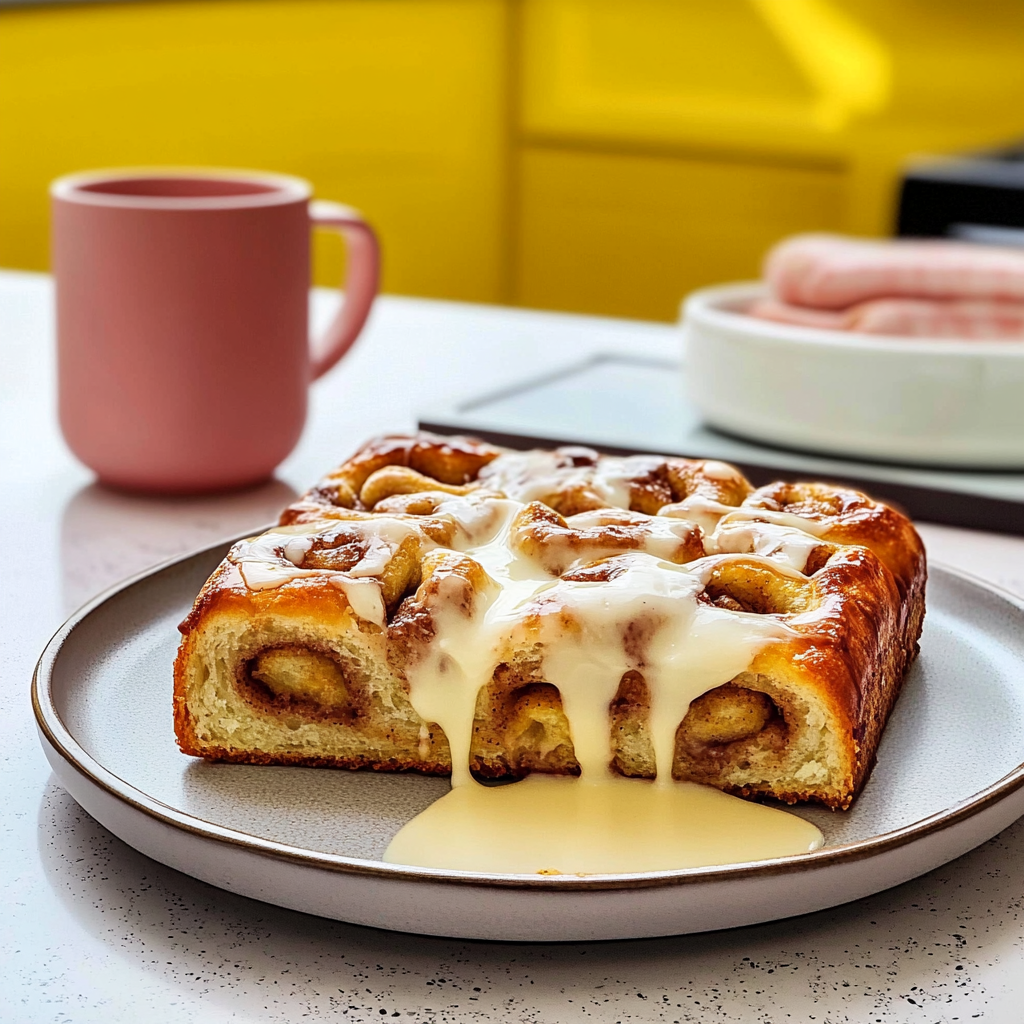 Recipe preparation for Cinnamon Roll Focaccia Bread