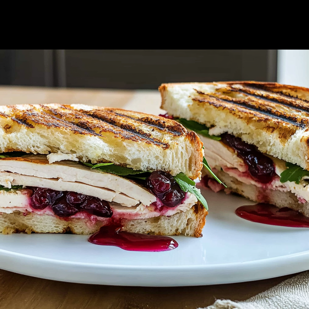 Recipe preparation for Turkey & Cranberry Panini