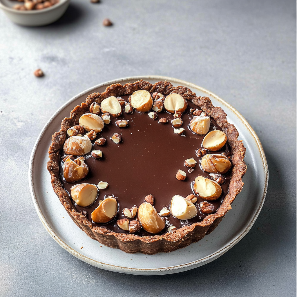 Recipe preparation for Hazelnut Chocolate Tarts