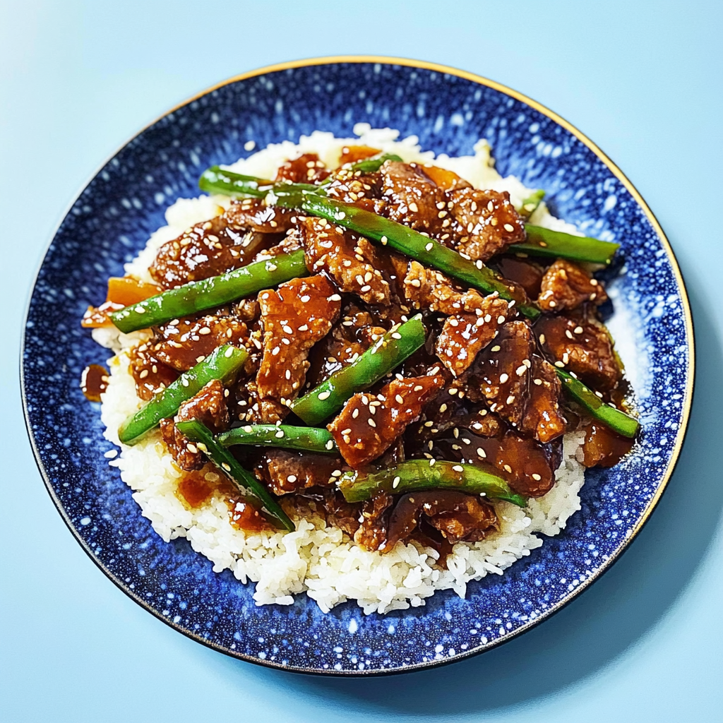 Recipe preparation for Sesame Ginger Beef Stir Fry