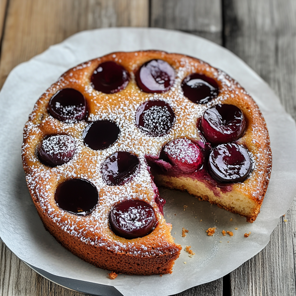 Recipe preparation for Plum & Almond Cake