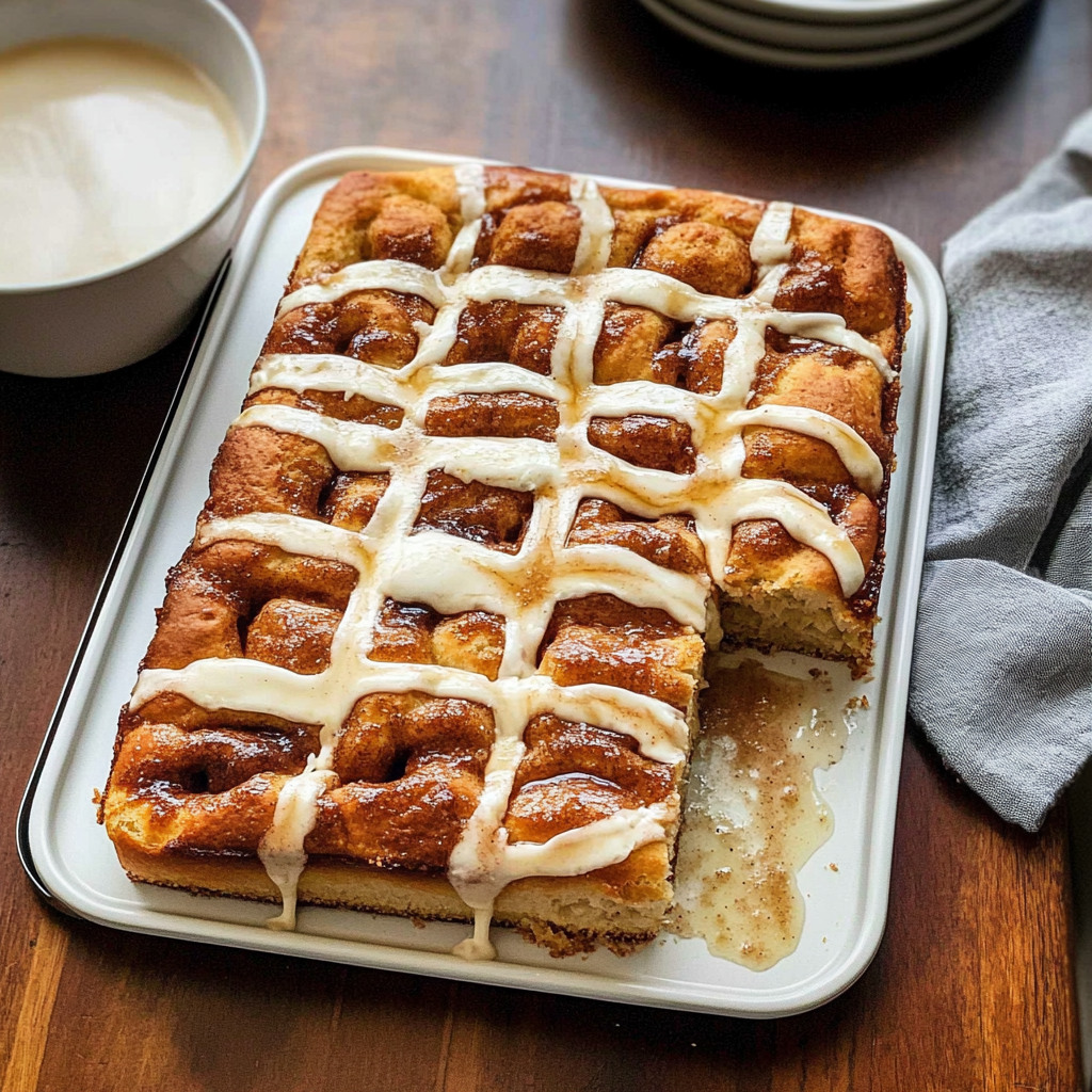 Recipe preparation for Cinnamon Swirl Focaccia