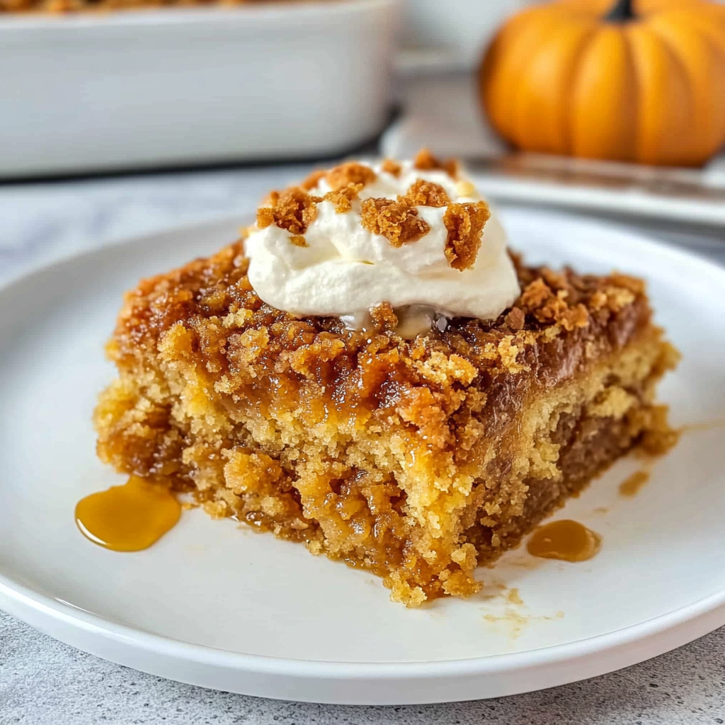 Recipe preparation for pumpkin dump cake