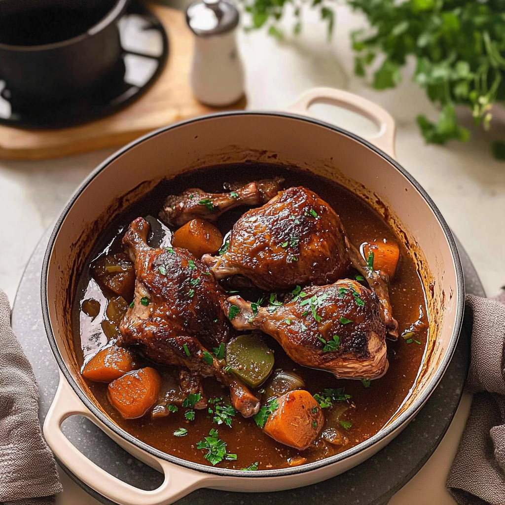 Recipe preparation for Coq au Vin