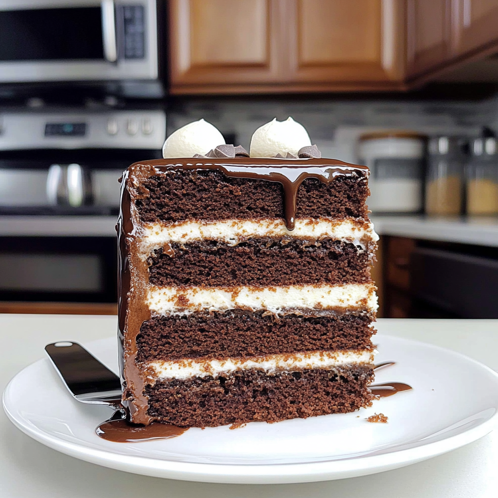 Recipe preparation for Hot Chocolate Layer Cake
