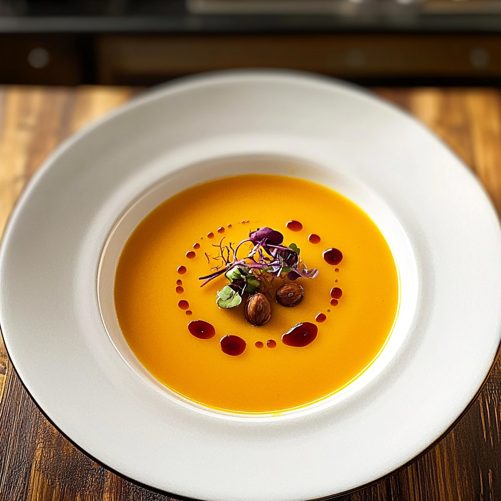 Recipe preparation for Pumpkin & Chestnut Soup
