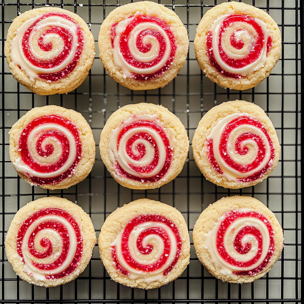 Recipe preparation for peppermint swirl cookies