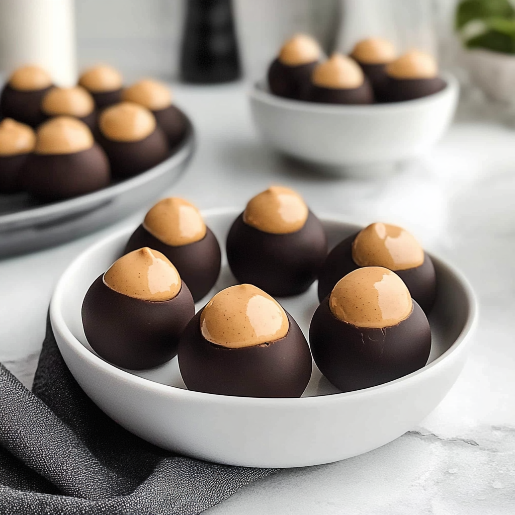 Recipe preparation for Peanut Butter Buckeyes