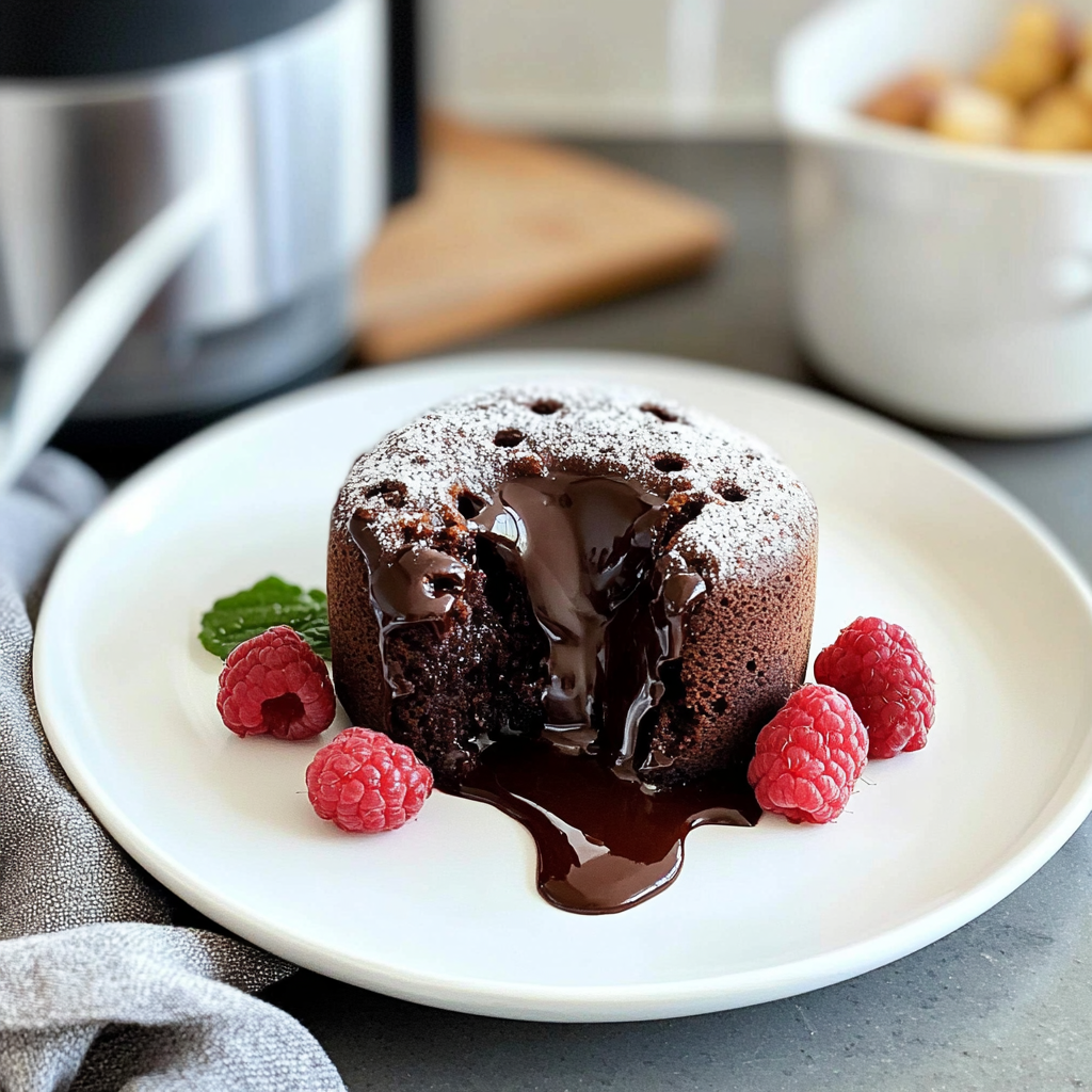 Recipe preparation for Instant Pot Chocolate Lava Cake