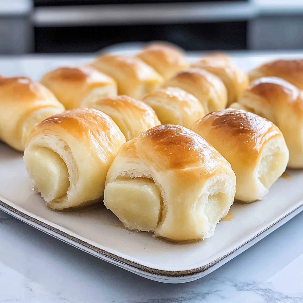Recipe preparation for Fluffy Potato Rolls