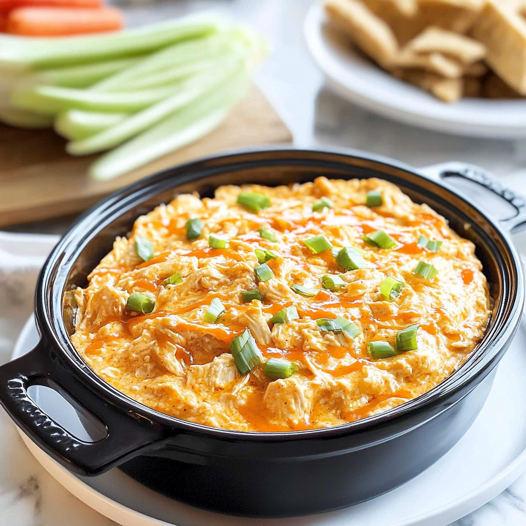 Recipe preparation for Slow Cooker Buffalo Chicken Dip
