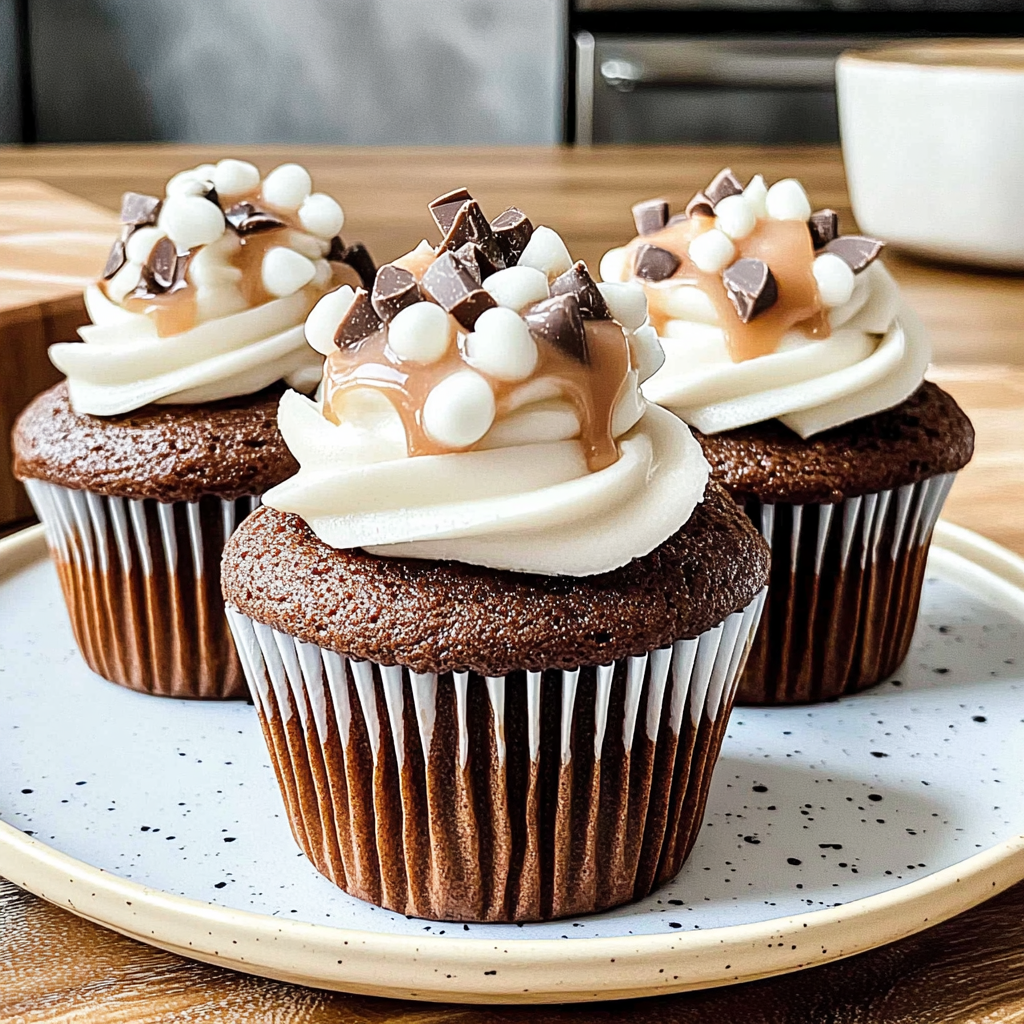 Recipe preparation for hot chocolate cupcakes