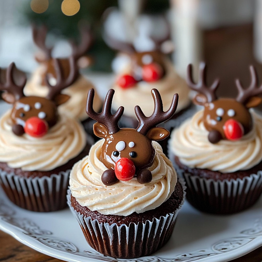 Recipe preparation for Reindeer Cupcakes