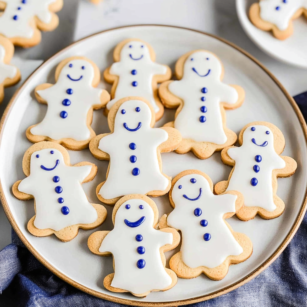 Recipe preparation for gingerbread men sugar cookies