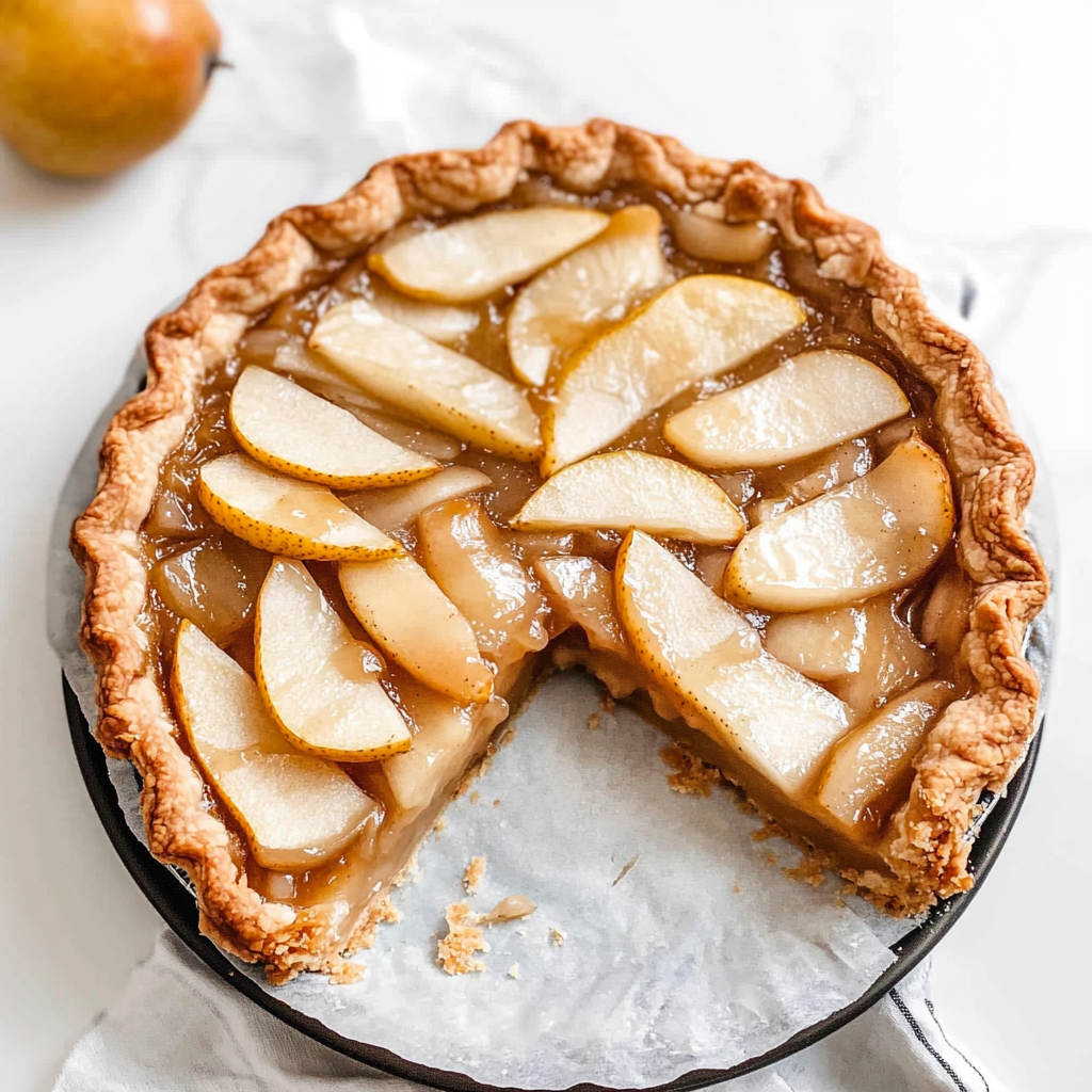 Recipe preparation for pear pie