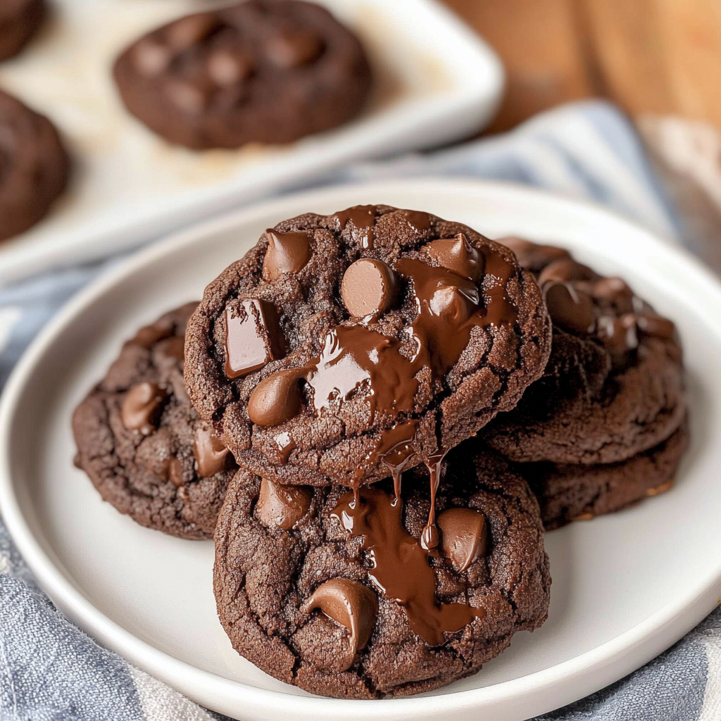 Recipe preparation for double chocolate cookies
