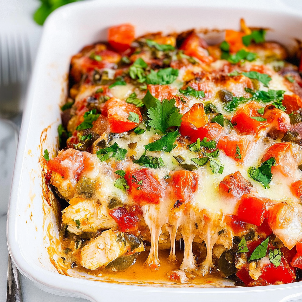 Recipe preparation for Salsa Fresca Chicken Bake