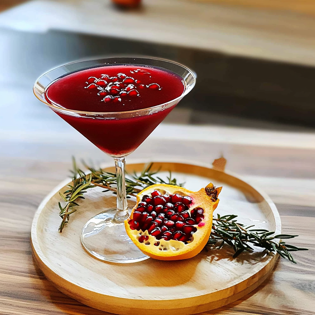 Recipe preparation for Pomegranate Martini Recipe with Vodka