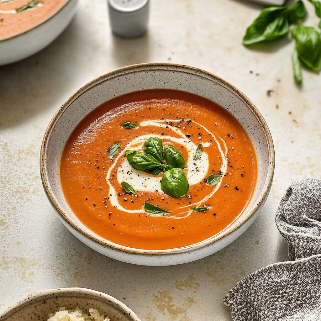 Recipe preparation for Creamy Instant Pot Tomato Soup