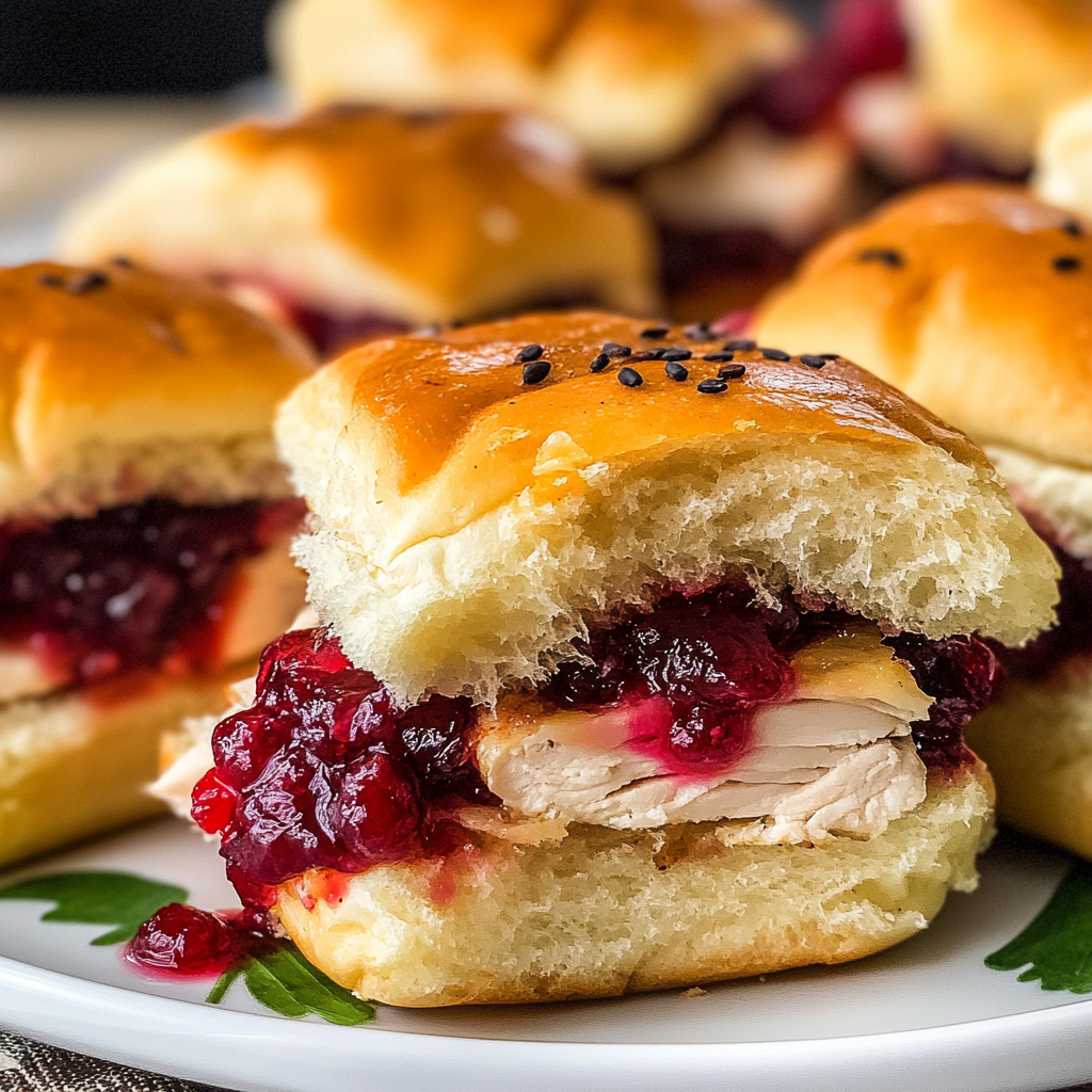 Recipe preparation for Turkey Cranberry Sliders