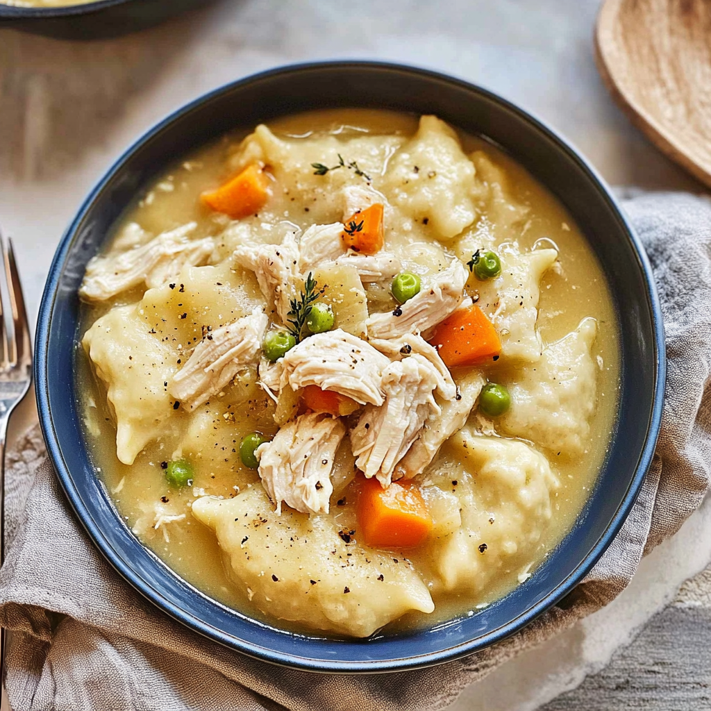Recipe preparation for Slow Cooker Chicken and Dumplings