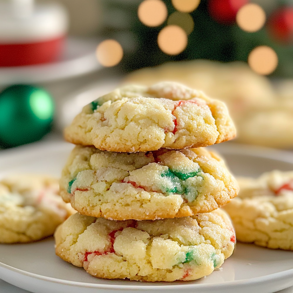 Recipe preparation for Christmas Gooey Butter Cookies
