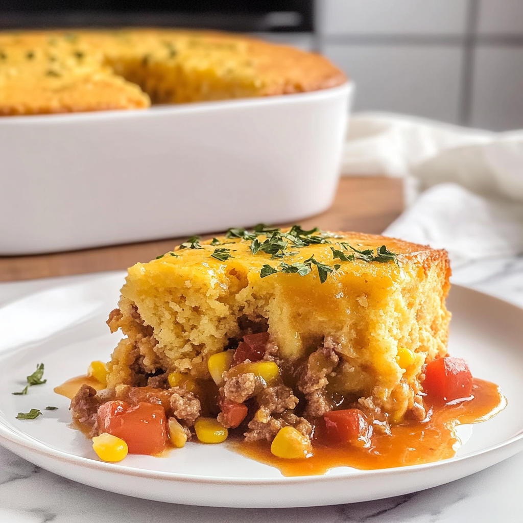 Recipe preparation for Cowboy Cornbread Casserole