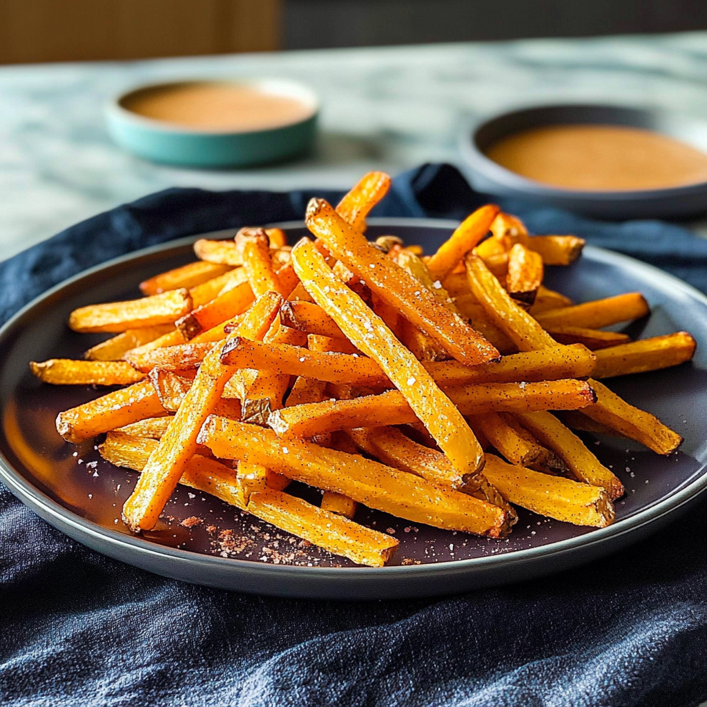Recipe preparation for Butternut Squash Fries with Cinnamon Salt