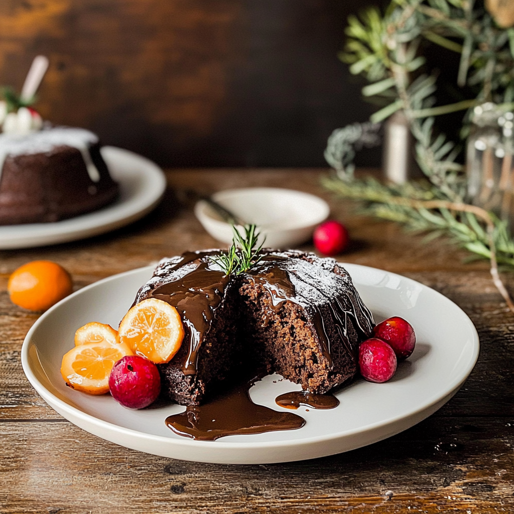 Recipe preparation for chocolate olive oil fruit cake