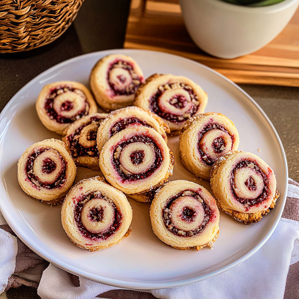 Recipe preparation for raspberry pinwheel cookies