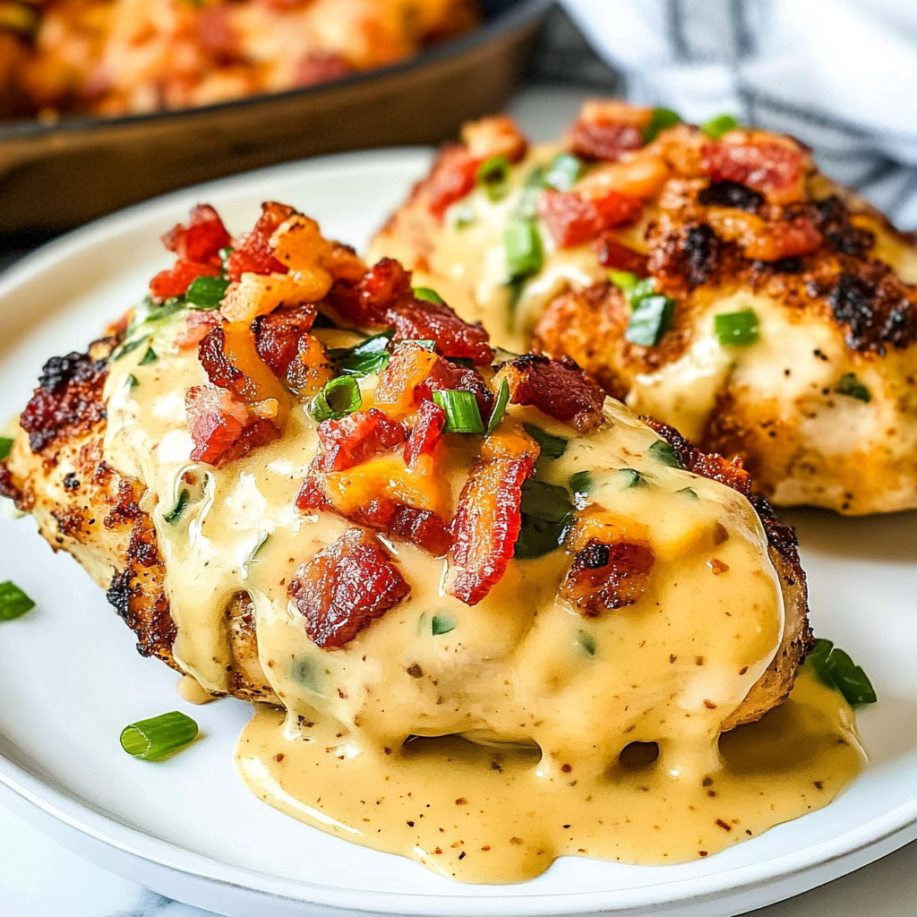 Recipe preparation for Cheddar Bacon Cream Cheese Chicken